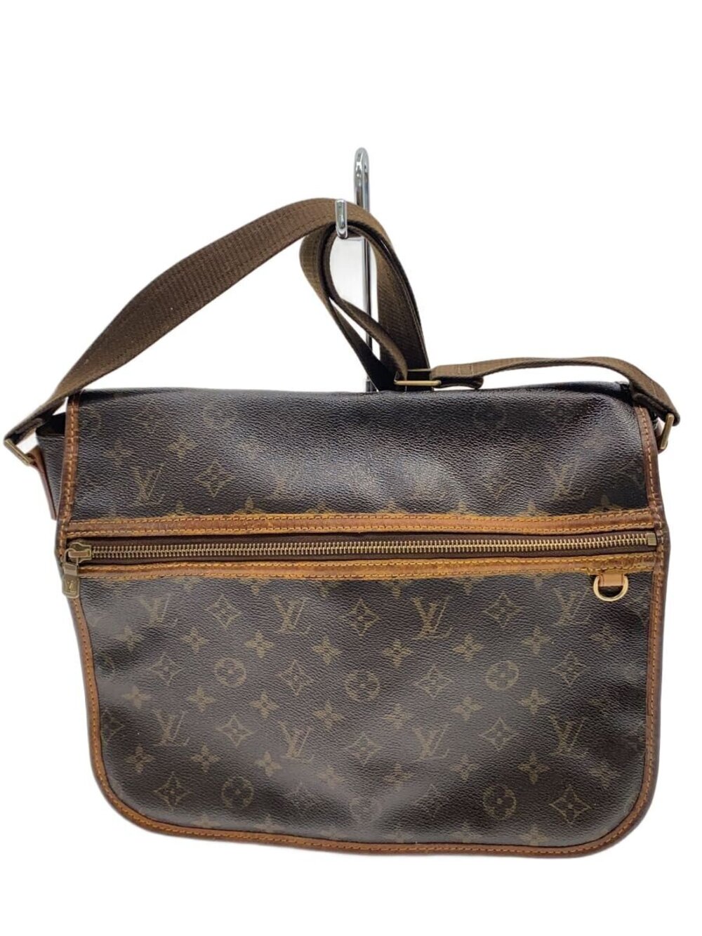 LOUIS VUITTON Messenger Bobour Monogram Canvas Brown Embossed